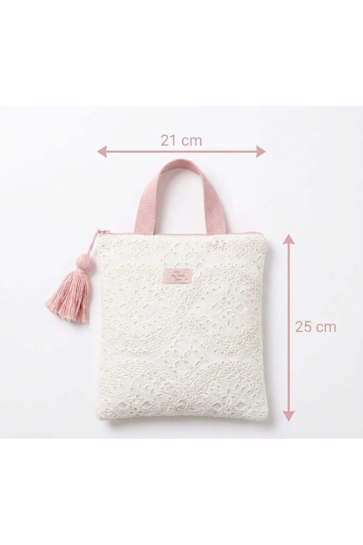 Beyaz Ajur Desenli Organizer Seyahat & Bebek Bakım Çantası