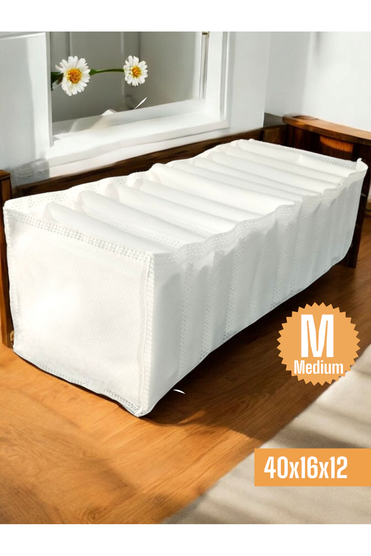 Beyaz Akordiyon Tipi Medium 11 Gözlü Çekmece Içi Düzenleyici Dola