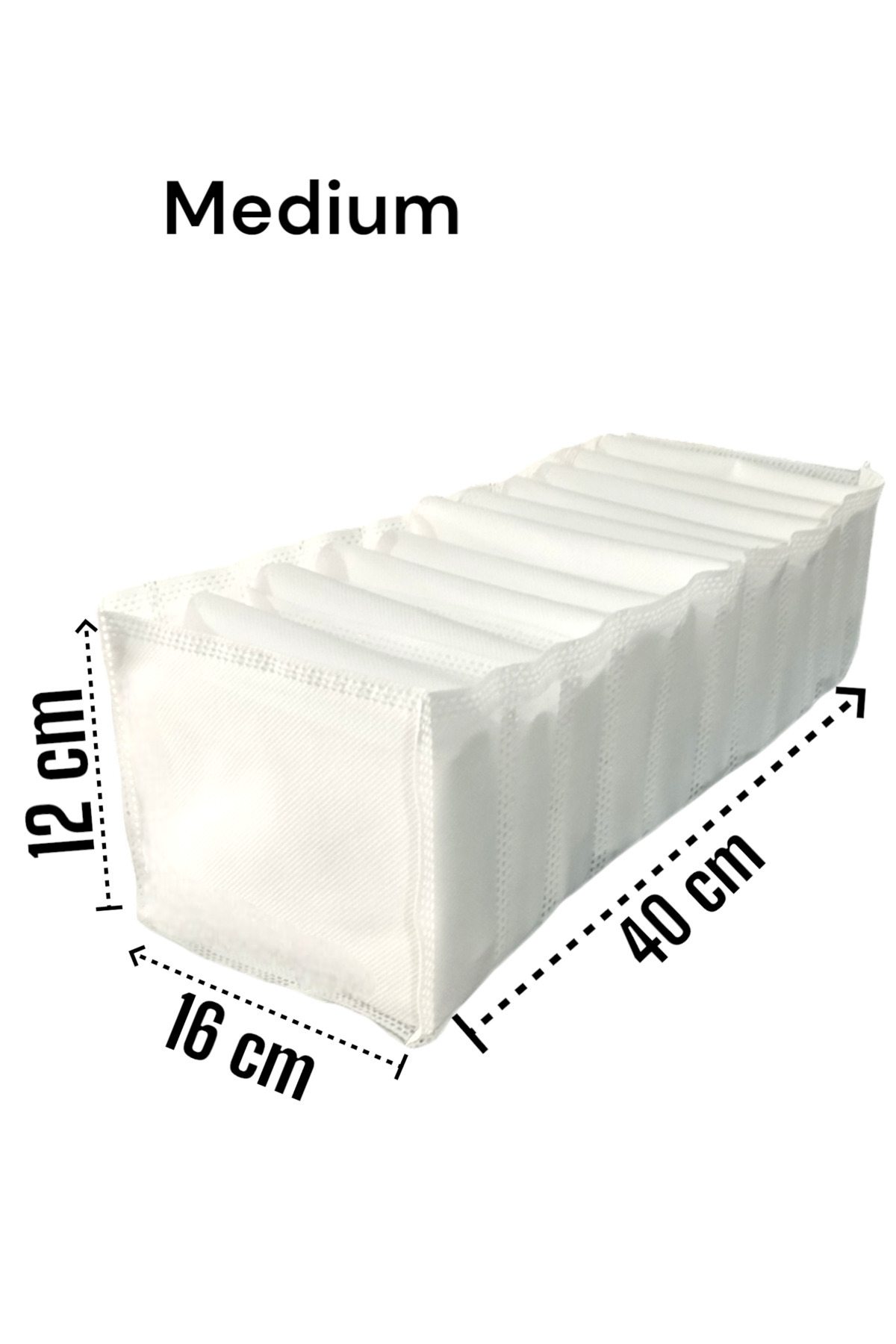 Beyaz Akordiyon Tipi Medium 11 Gözlü Çekmece Içi Düzenleyici Dola