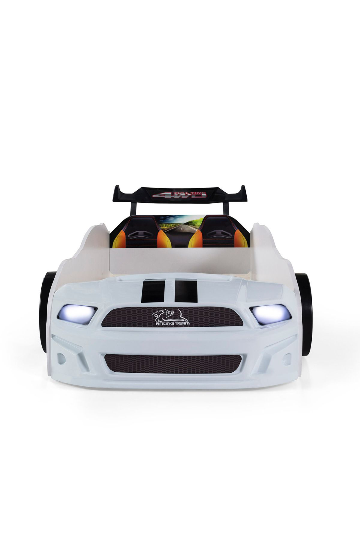 Ferramini Beyaz Arabalı Yatak Sport Mst Full Ledli Kumandalı Baza Ortopedik