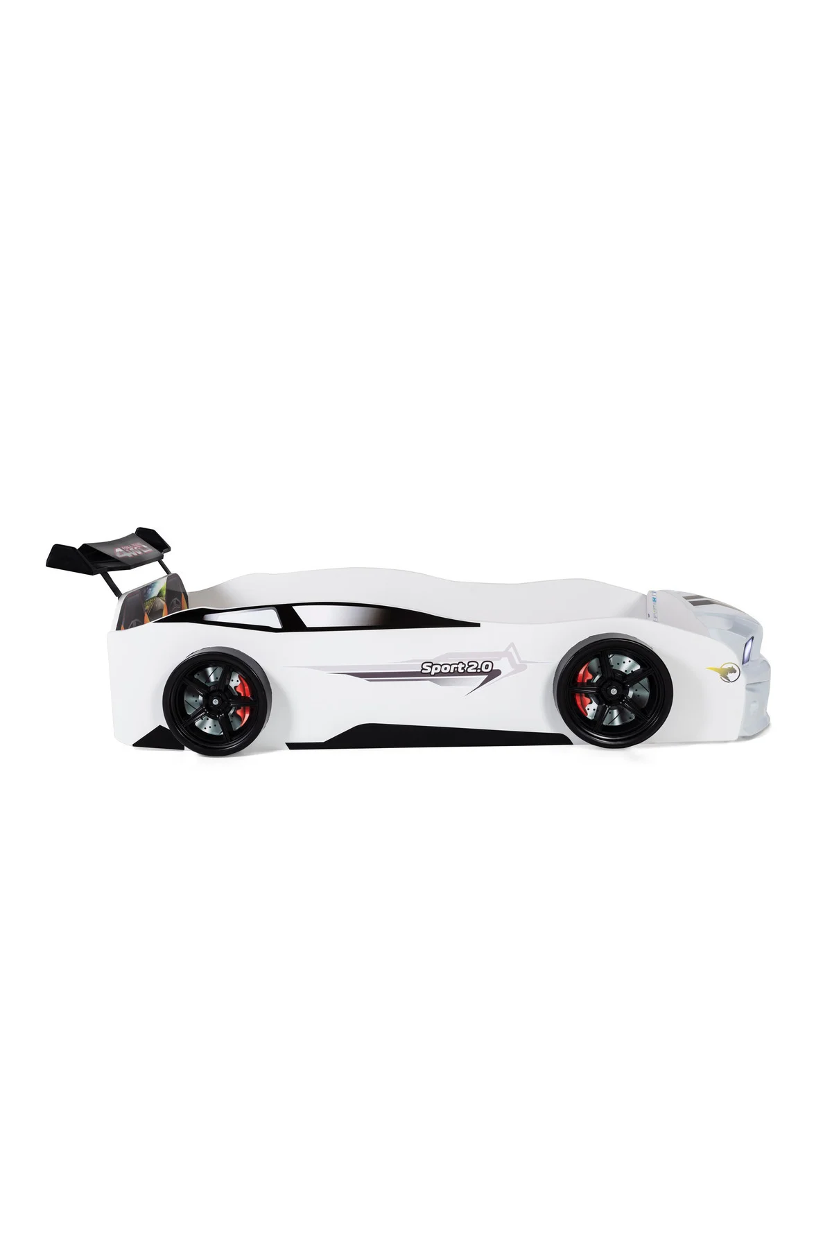 Beyaz Arabalı Yatak Sport Mst Işıklı +Otopedik Yatak