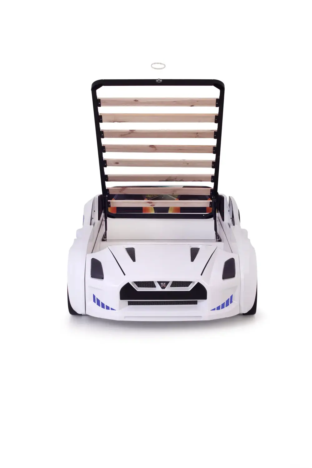 Beyaz Arabalı Yatak Kapıları Açılan GTR Full Ledli Kumandalı ve M