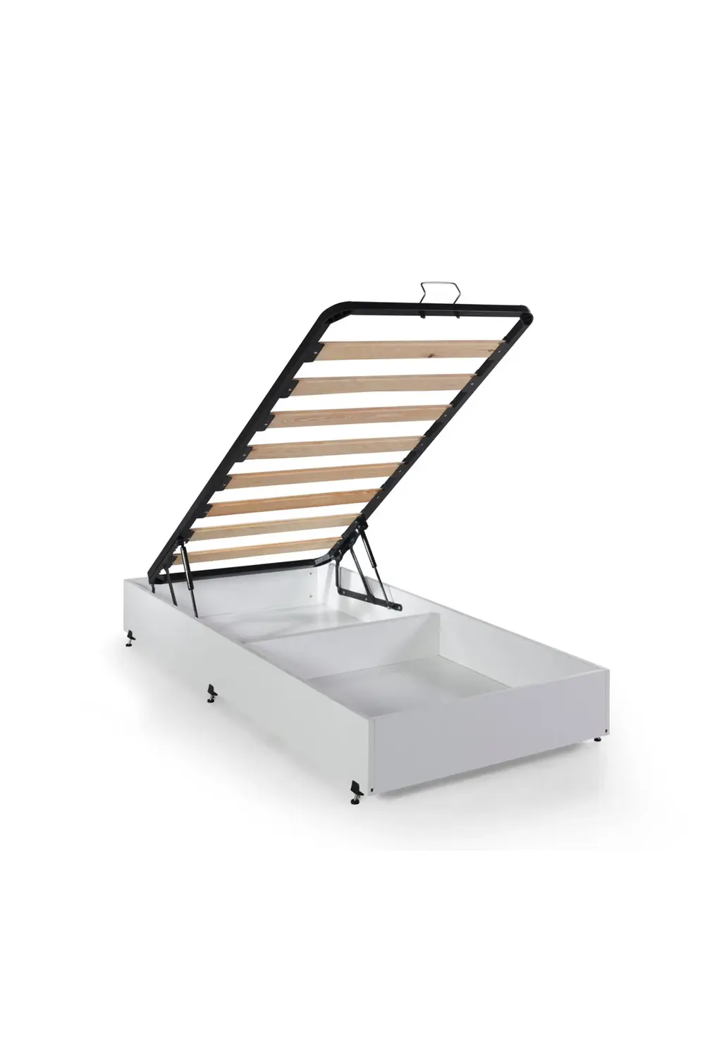 Beyaz Arabalı Yatak Sport Mst Işıklı Baza Ortopedik Yatak