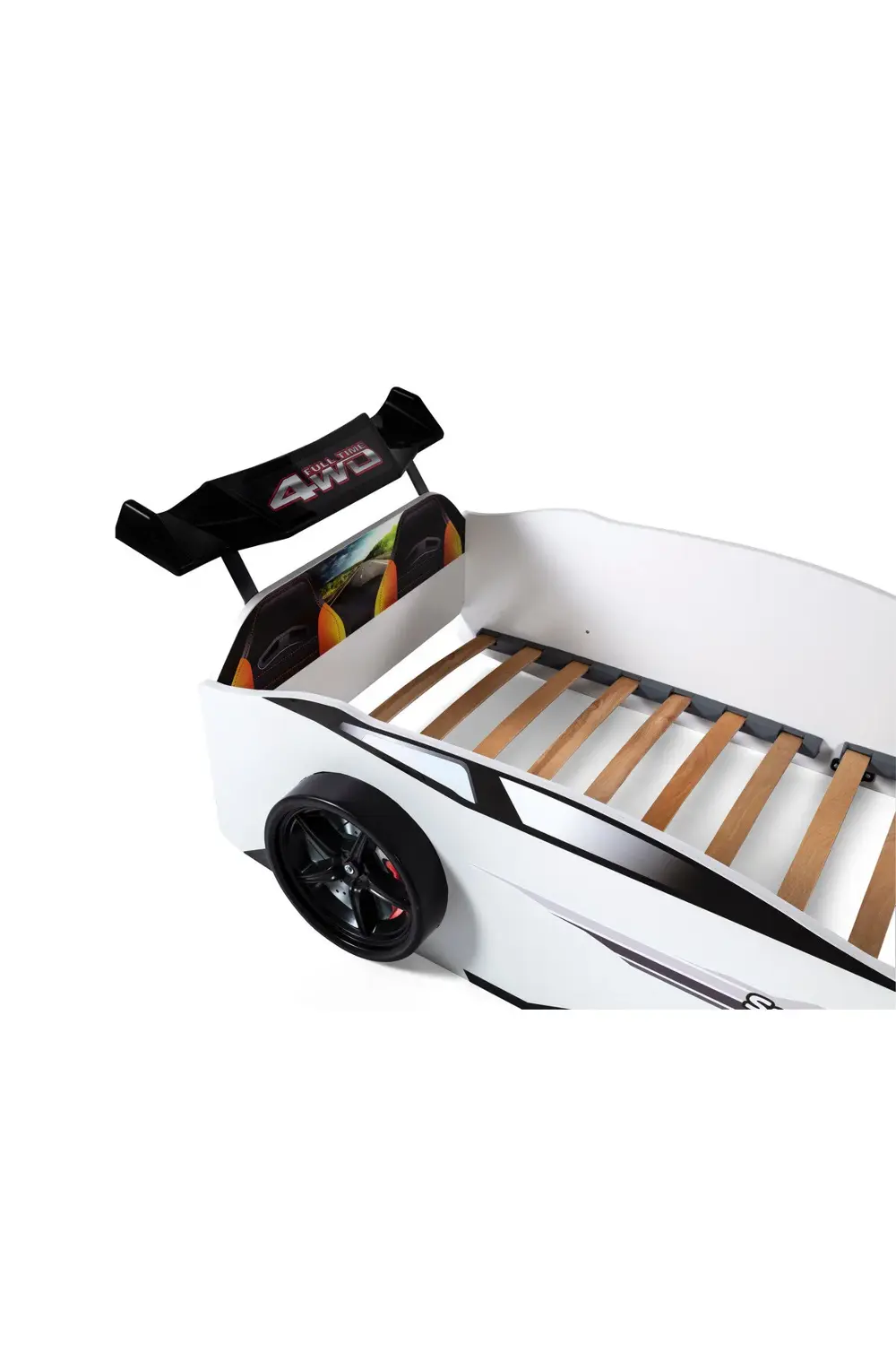 Beyaz Arabalı Yatak Sport Mst Işıklı