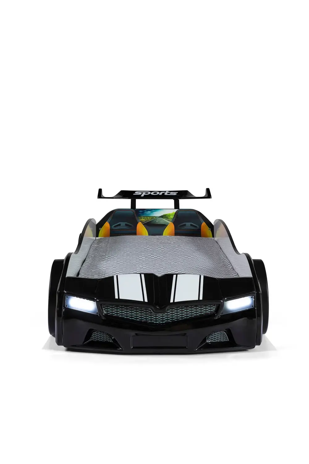 Beyaz Arabalı Yatak Spx Bwm Full Ledli Uzaktan Kumanda-Müzik Blue