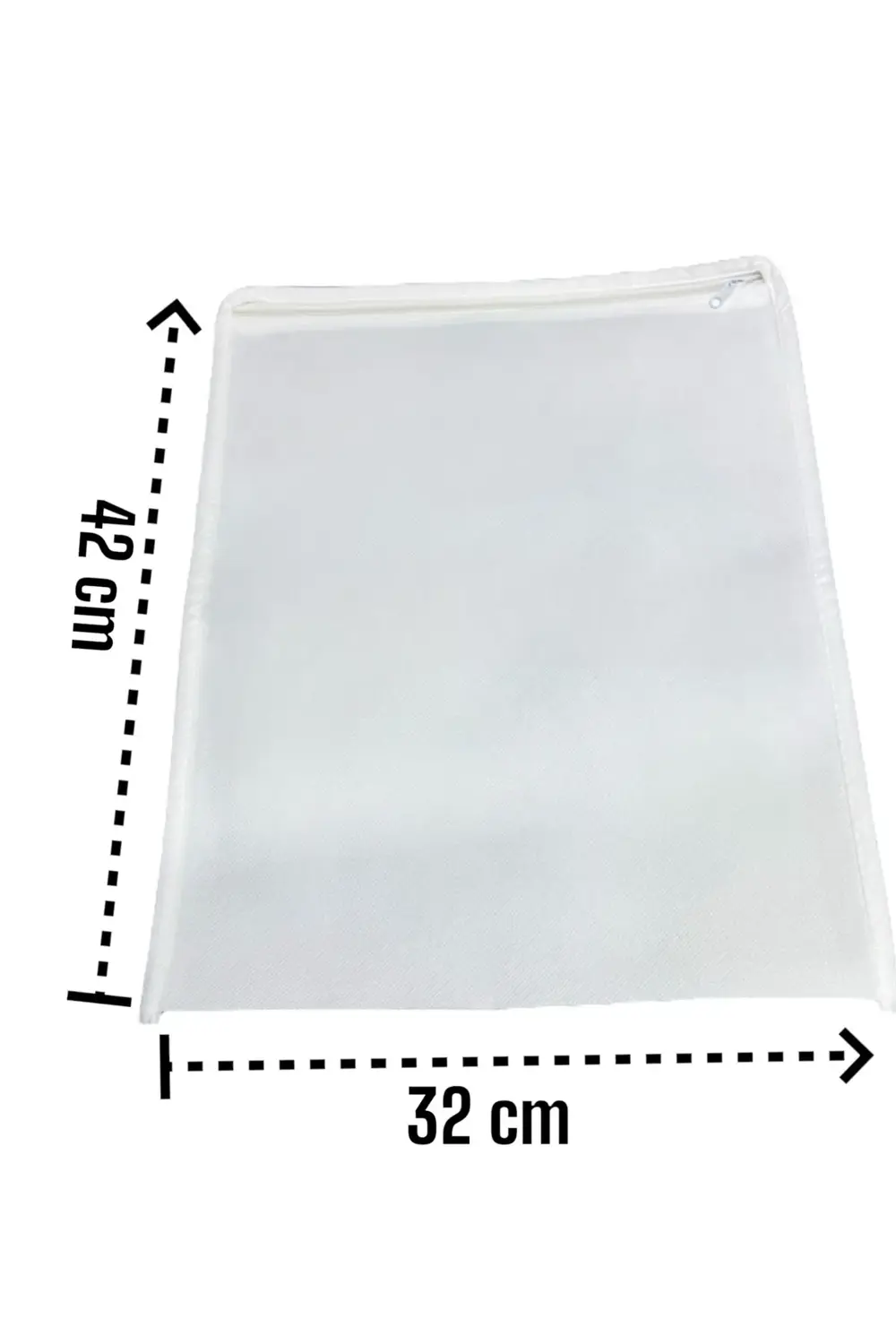 Beyaz Ayakkabı Saklama Çantası Seyahat Hurcu Çok Amaçlı Fermuarlı