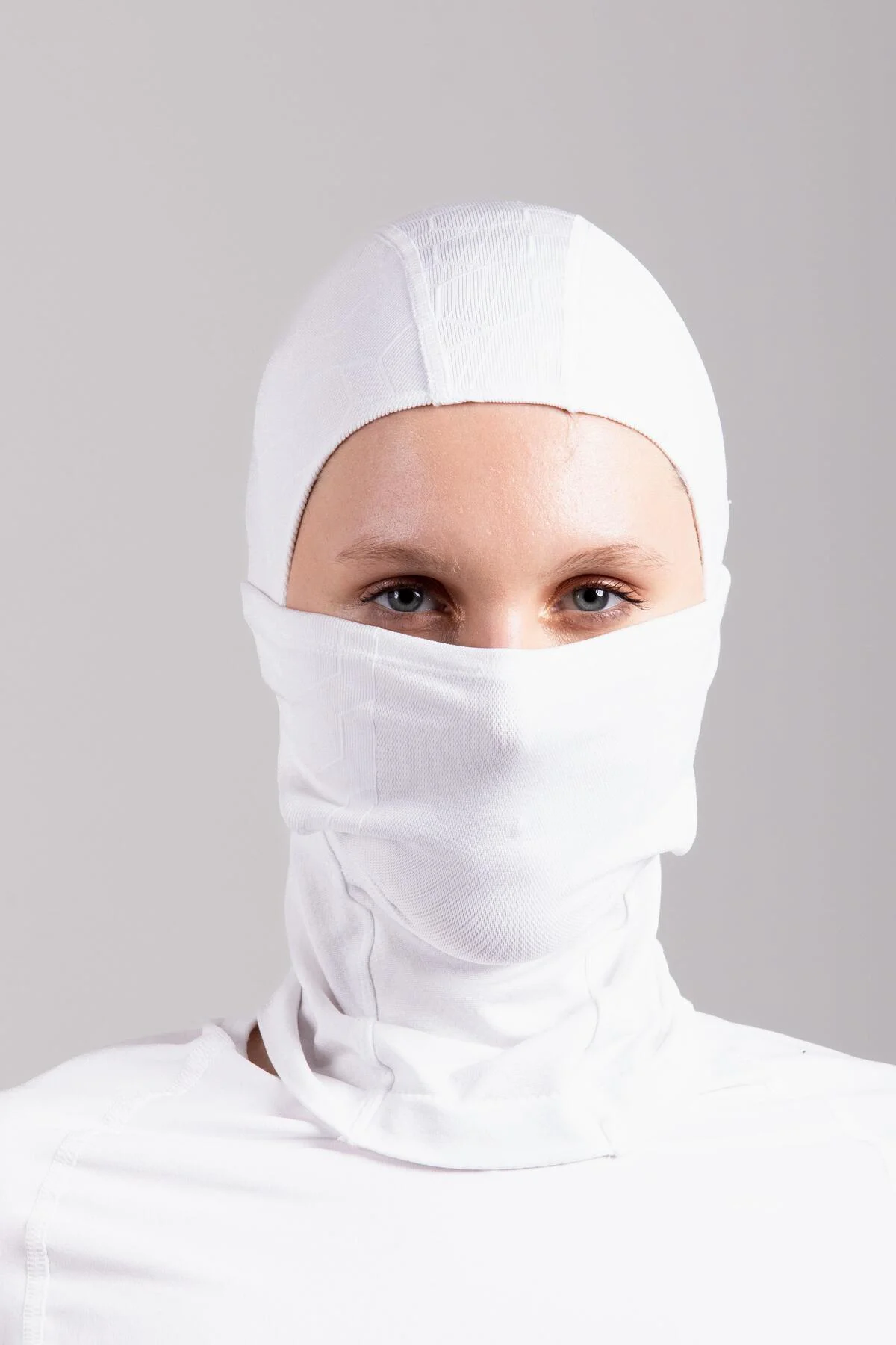 Beyaz Balaklava Termal Kar Maskesi Unisex