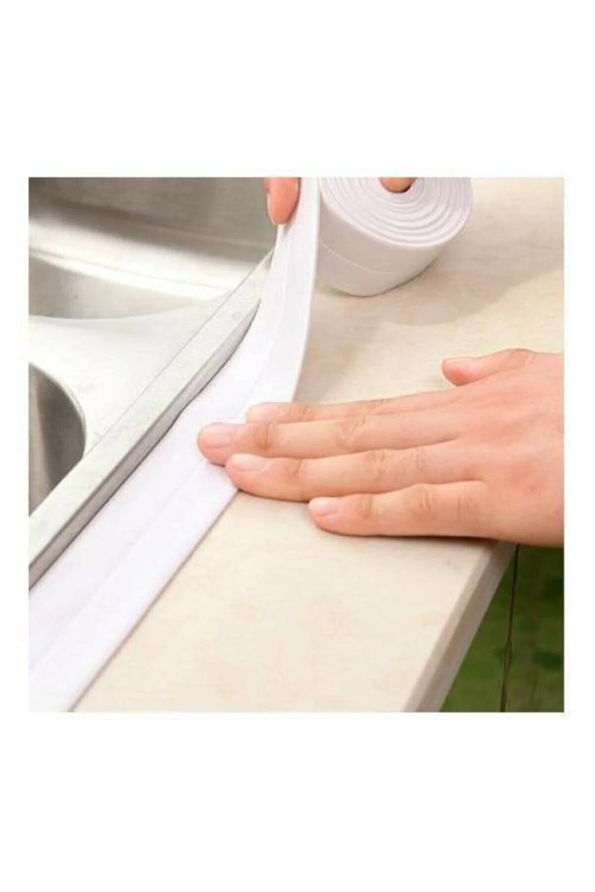 Beyaz Banyo Küvet Mutfak Lavabo Beyaz Su Sızdırmaz Bant Su Geçirmez Kenar Bandı