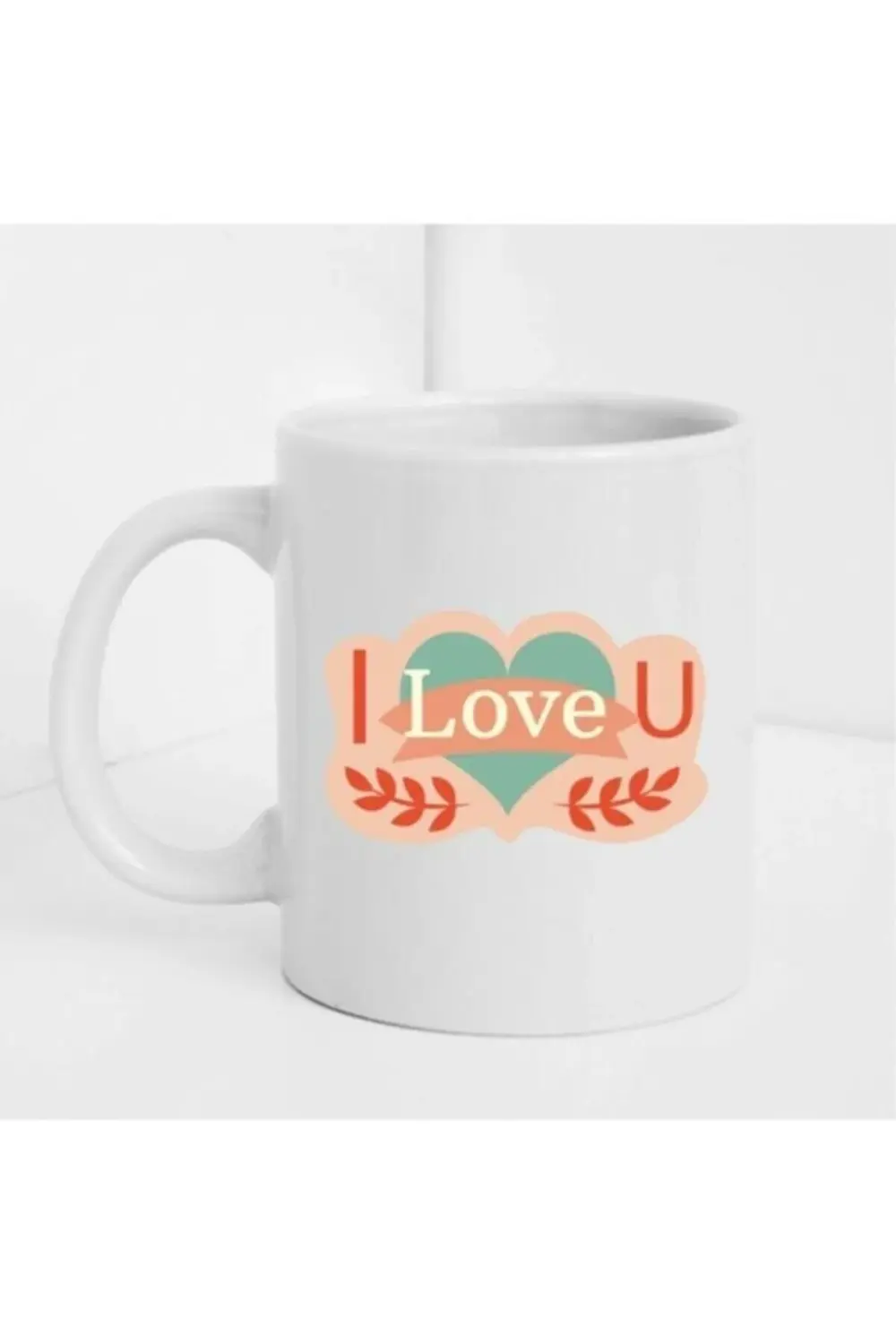 Beyaz Baskılı Kupa