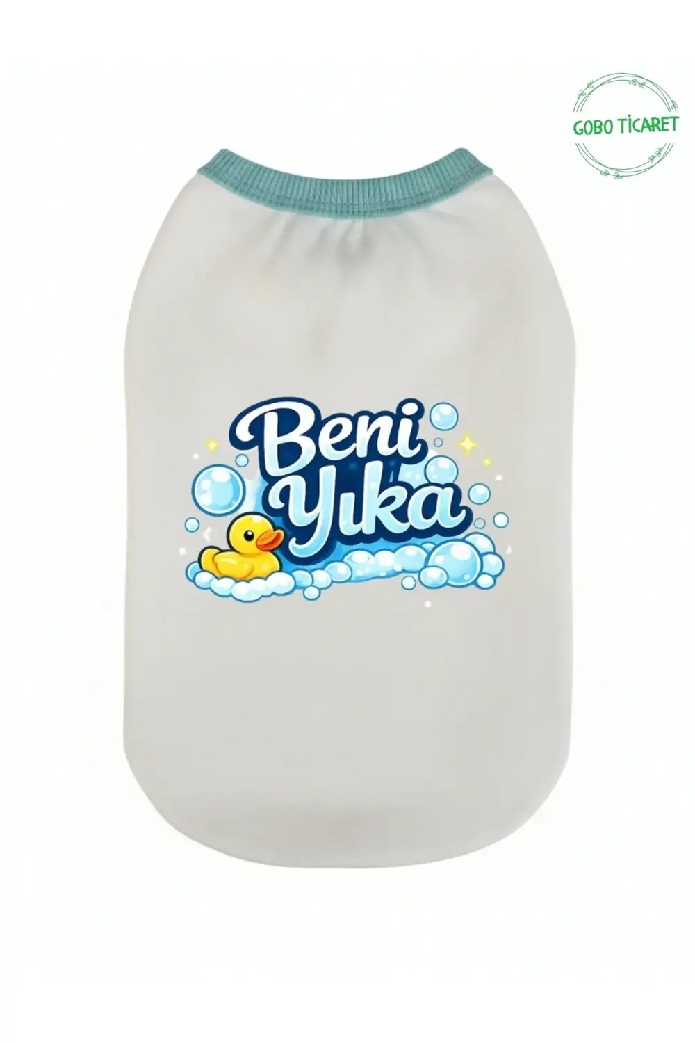 Beyaz Beni Yıka Baskılı Kedi ve Köpek Kıyafeti–Evcil Hayvan Tişör