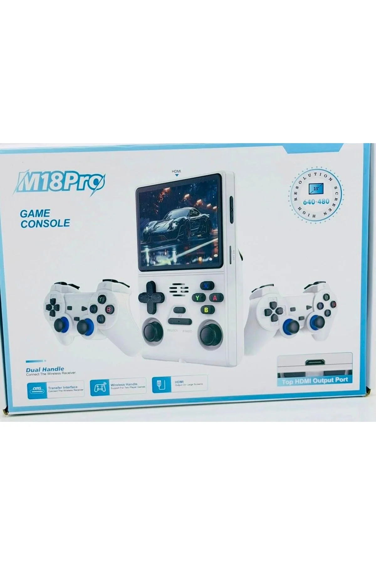 Beyaz Bluetooth özellikli retro arcade oyun konsolu ve rocker Wi-Fi TV bağlantılı