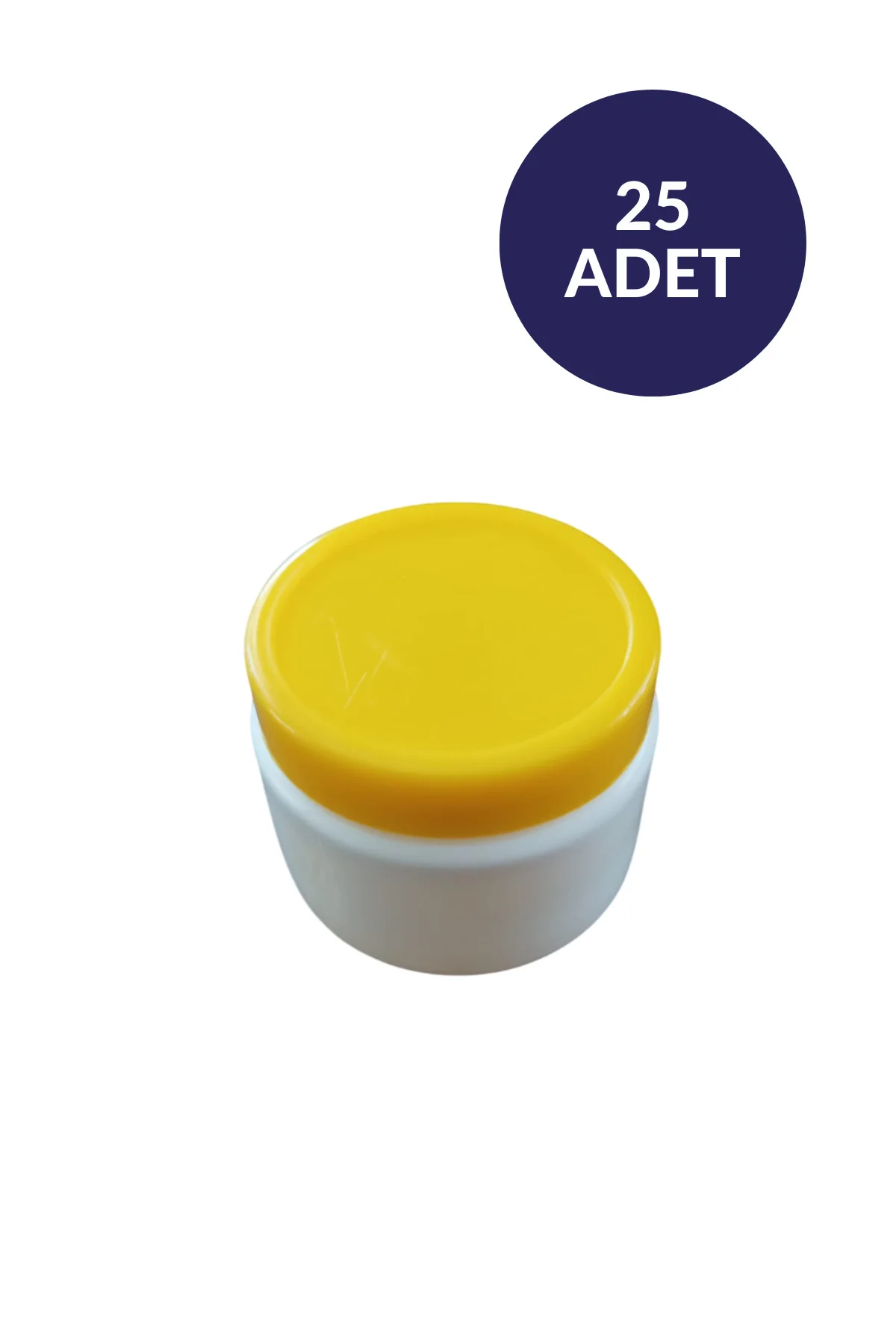 Beyaz Boş Mini Krem Kutusu 25 ML-Seyahat Boy Şampuan Losyon Krem 