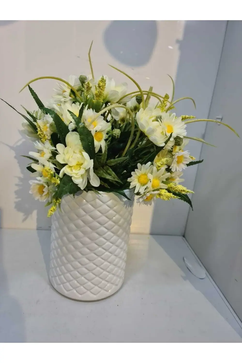 Beyaz Buket Yapay Çiçek