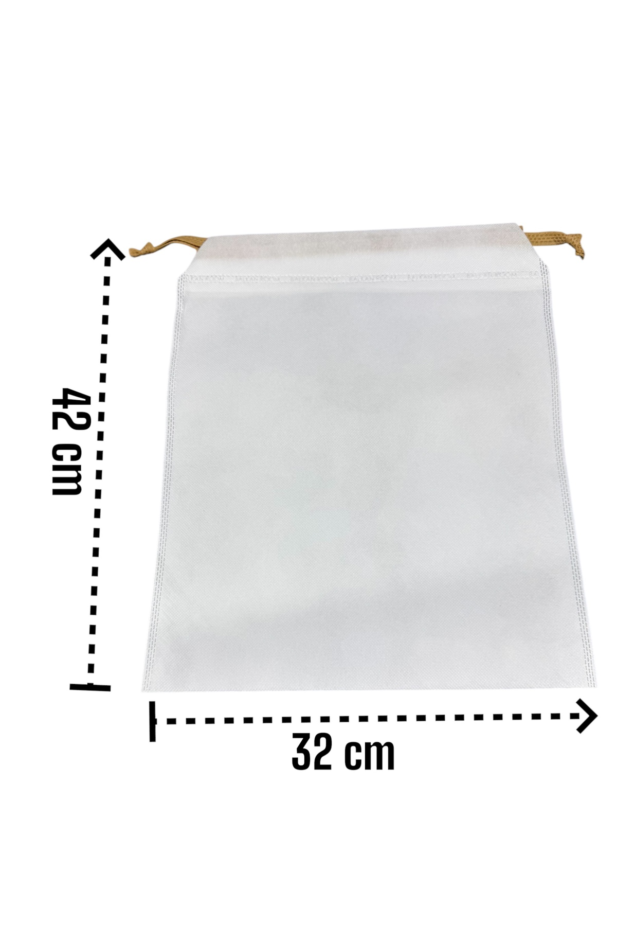 Balkan Room Beyaz Büzgülü Ayakkabı Saklama Çantası Seyahat Hurcu Çok Amaçlı D