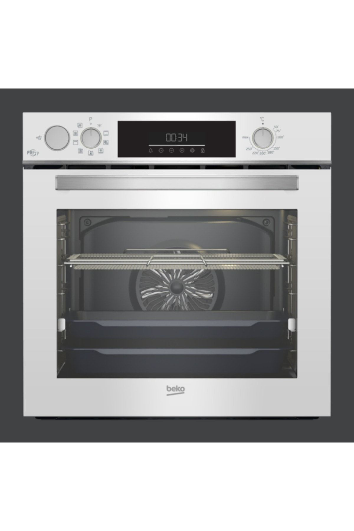 Beko Beyaz Cam 3Lü Ankastre Set