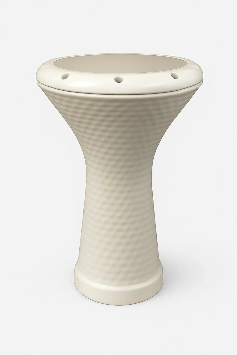 Beyaz Çömlek Mısır Darbuka- Büyük Boy (Kılıf Dahil)