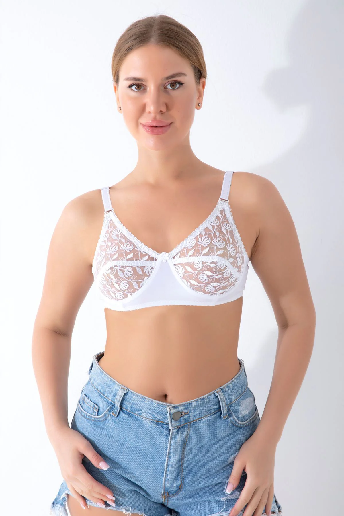 Beyaz Dantelli Toparlayıcı Sütyen - 506 Beyaz Dantelli Toparlayıcı Sütyen - 506