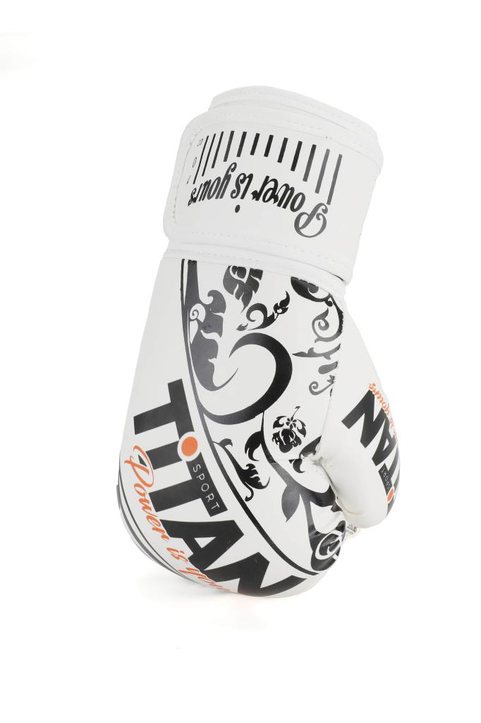 Titan Sport Beyaz Desenli Boks Eldiveni+Dişlik+Atlama İpi Seti Titan Sport Beyaz Desenli Boks Eldiveni+Dişlik+Atlama İpi Seti