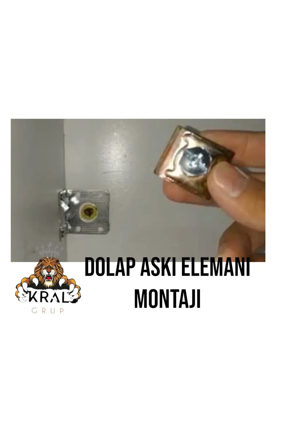Beyaz Dolap Askı Elemanı, Dolap Duvara Monte Aparatı
