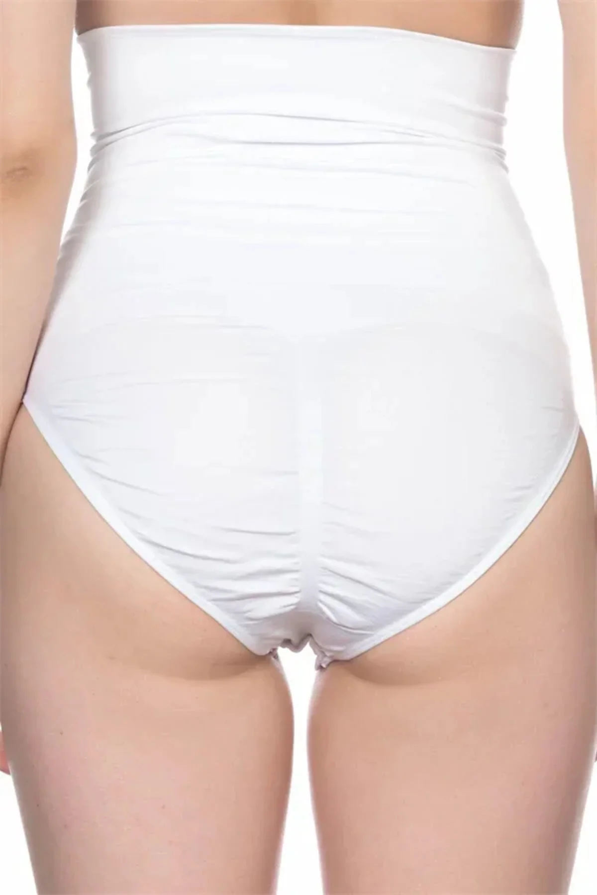 Beyaz Double Yüksek Bel Çıtçıtlı Slip Korse Beyaz Double Yüksek Bel Çıtçıtlı Slip Korse