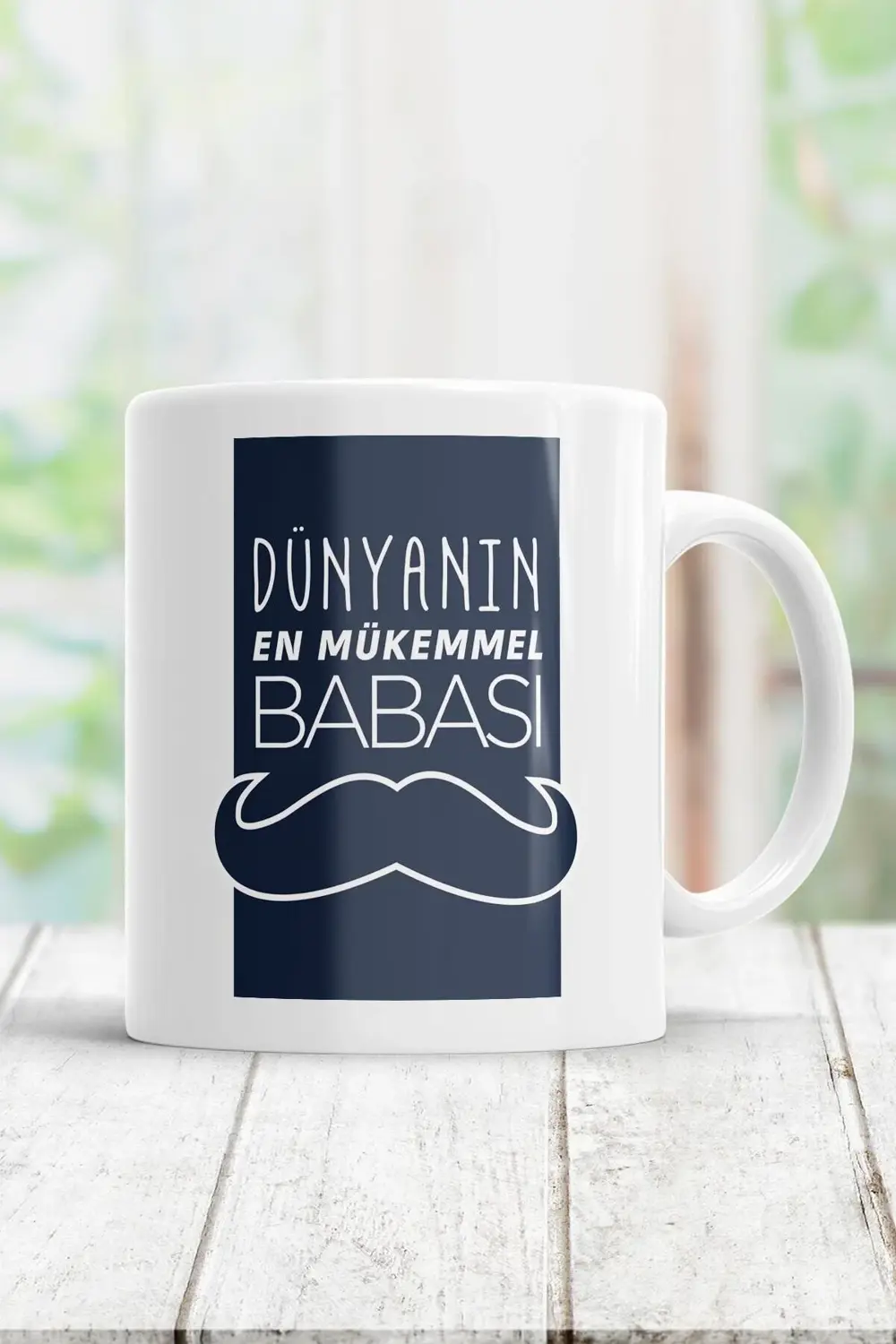 Beyaz Dünyanın En Mükemmel Babası Kupa Bardak