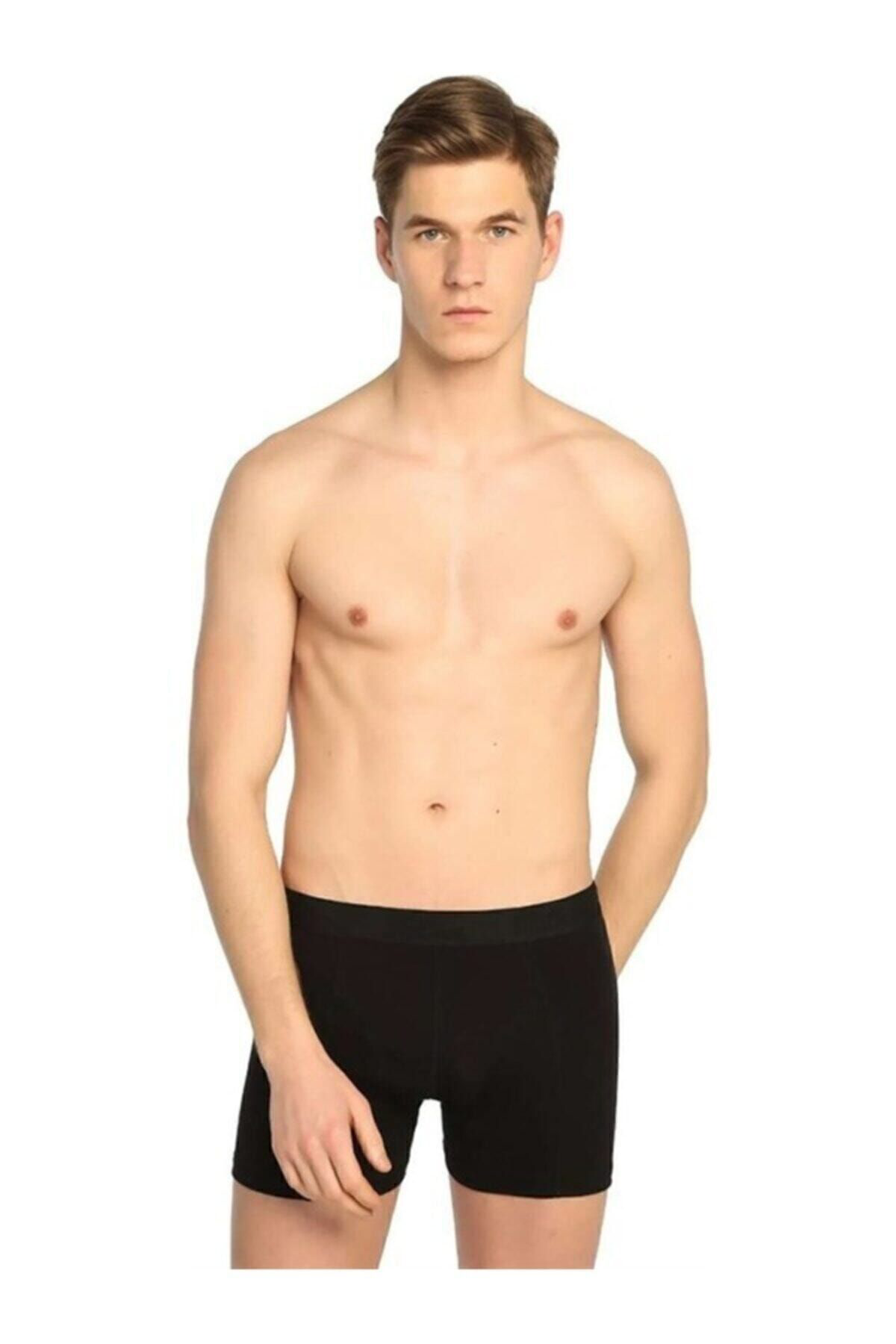 Beyaz Elastan Lıkralı Pamuklu 5'li Paket Boxer 0114( Sbvg 0114)