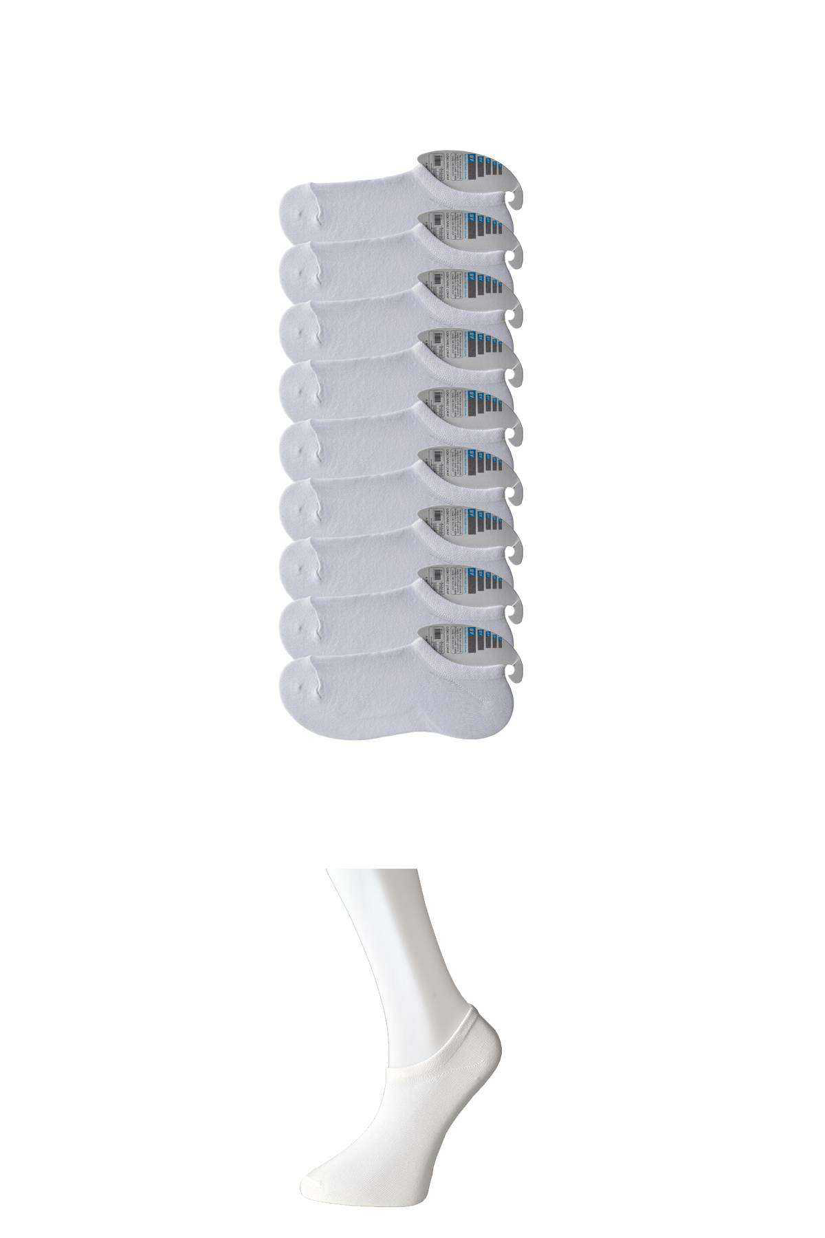 Just Cheap Store Beyaz Erkek Görünmez Çorap 9 Çift