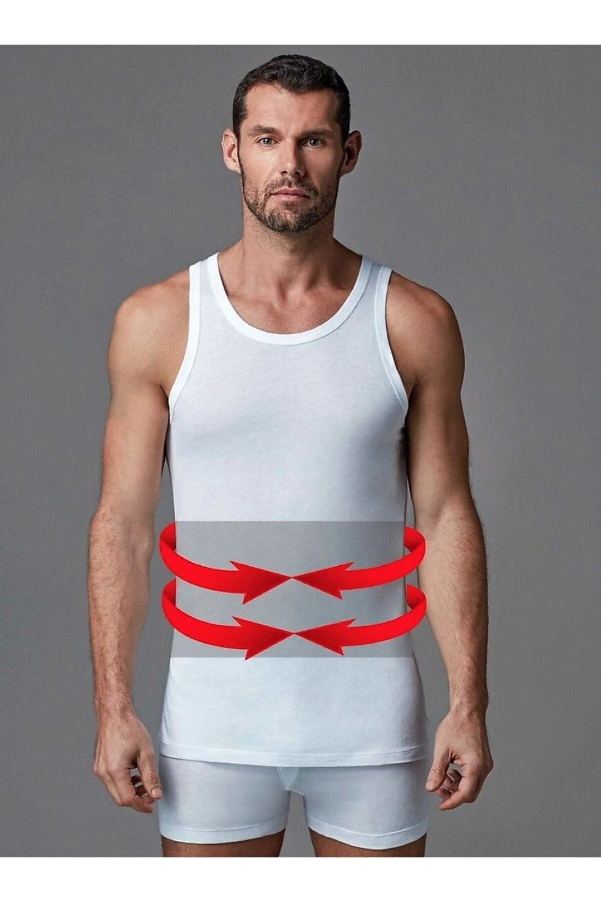 Beyaz Ers060 Erkek Korse Atlet