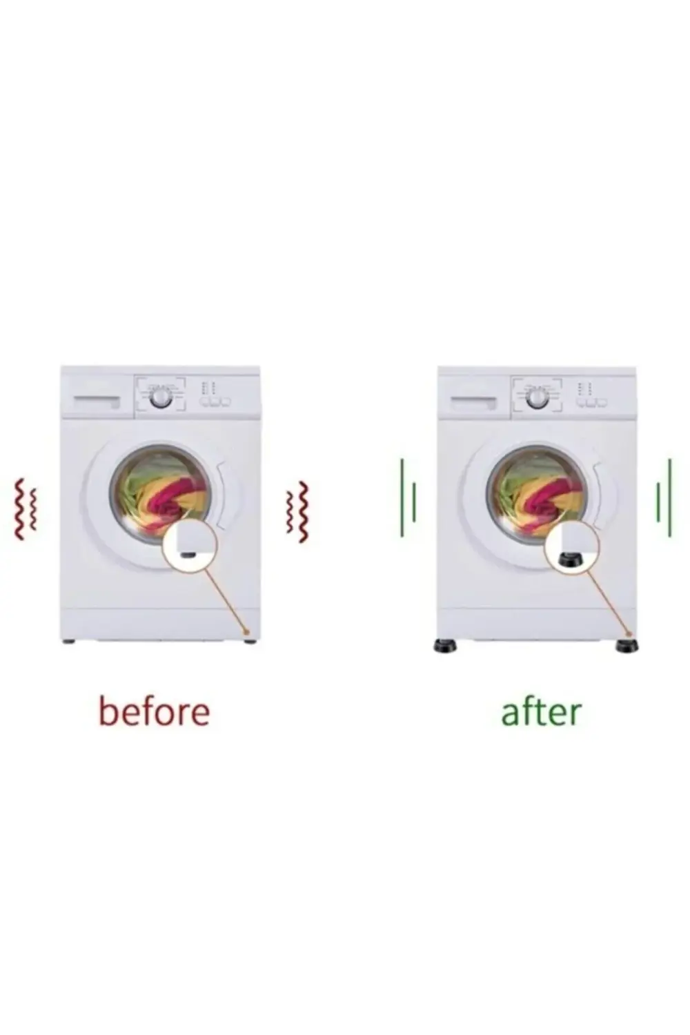 Beyaz Eşya Altlığı Ayağı 4 Adet Çamaşır Bulaşık Makinası Buzdolab