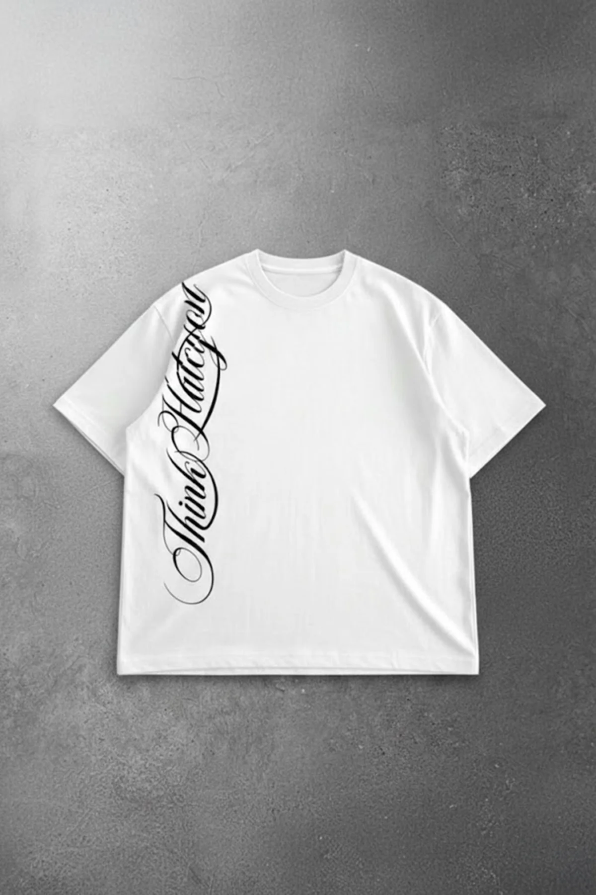 Beyaz Gotik Think Halcyon Y2K Unisex T-Shirt