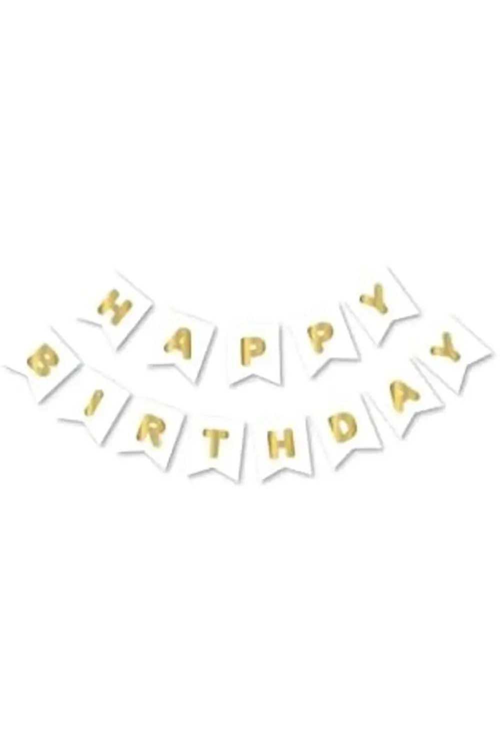 Beyaz Happy Yaldızlı Banner Flama, 97658657634786854 395519