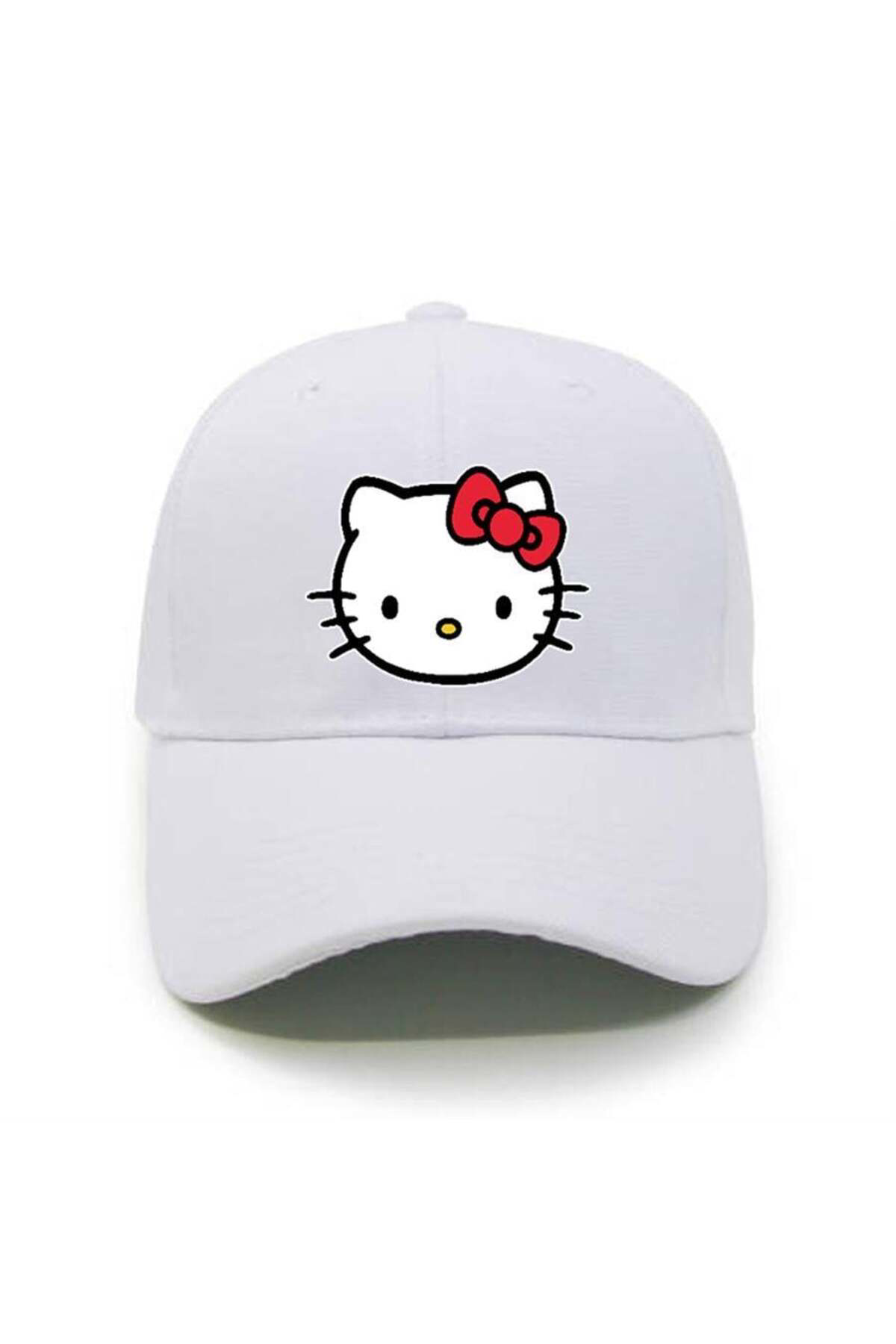 Beyaz Hello Kitty Face Şapka