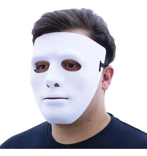 Beyaz Hip Hop Jabbawockeez Dans Maskesi 18x19 cm - Gizemli Tarzın Sırrı