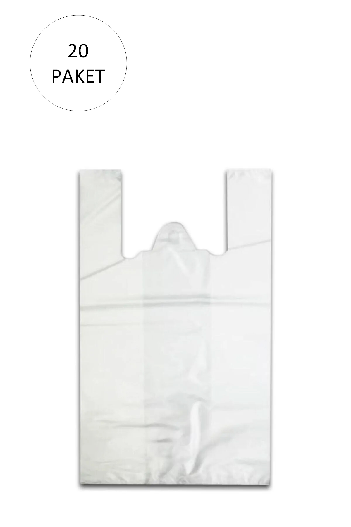 Just Cheap Store Beyaz Hişir Atlet Poşet Mini Boy 22X31 Cm 20 Paket Takriben 10.00