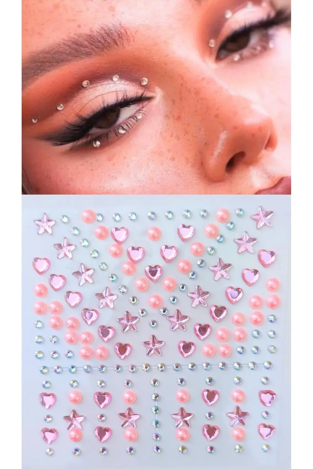 Beyaz Inci, Yıldız, Kalpli Model 159 Adet Işıltılı Yüz Ve Vücut T