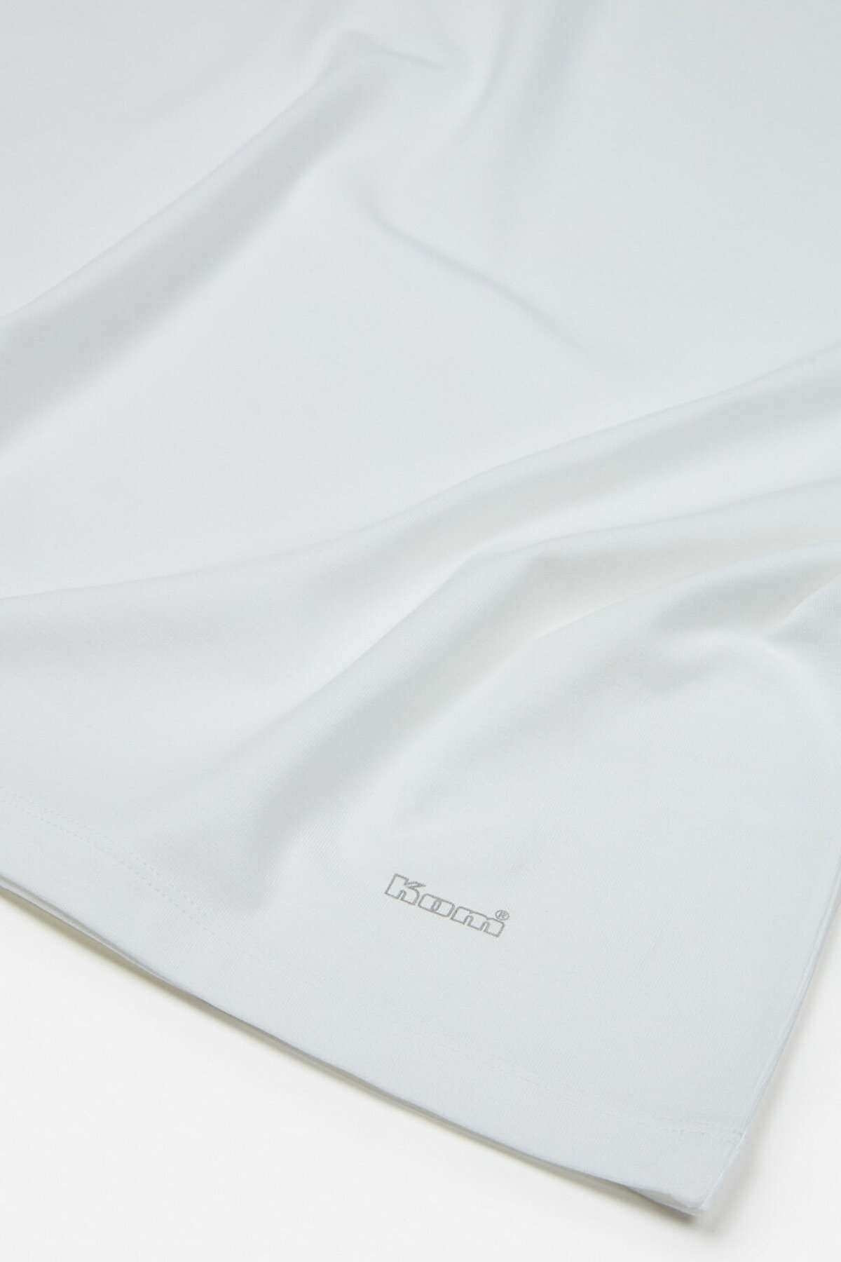 Kom Beyaz James Bisiklet Yaka Basic Erkek Tshirt 2 Li Paket