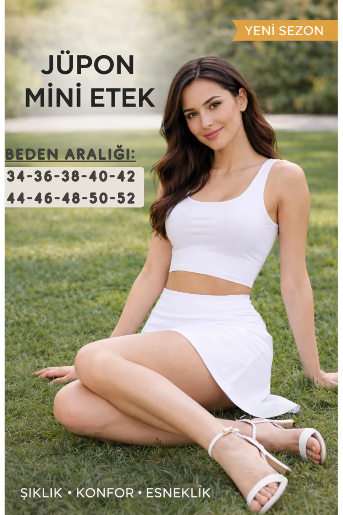 BEYAZ JÜPON MİNİ ETEK - SADE ve ŞIKLIK, Rahat Hareket Alanı