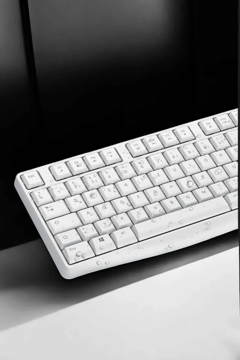 Beyaz Kablosuz Klavye Fare Seti Kablosuz Fare USB Alıcı PC Uyumlu