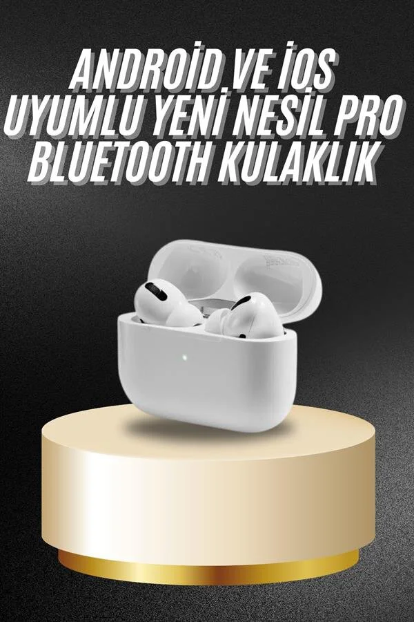 Beyaz Kablosuz Kulaklık - İOS & Android Uyumlu, Uzun Pil Ömrü ve Powerbank Kılıfı