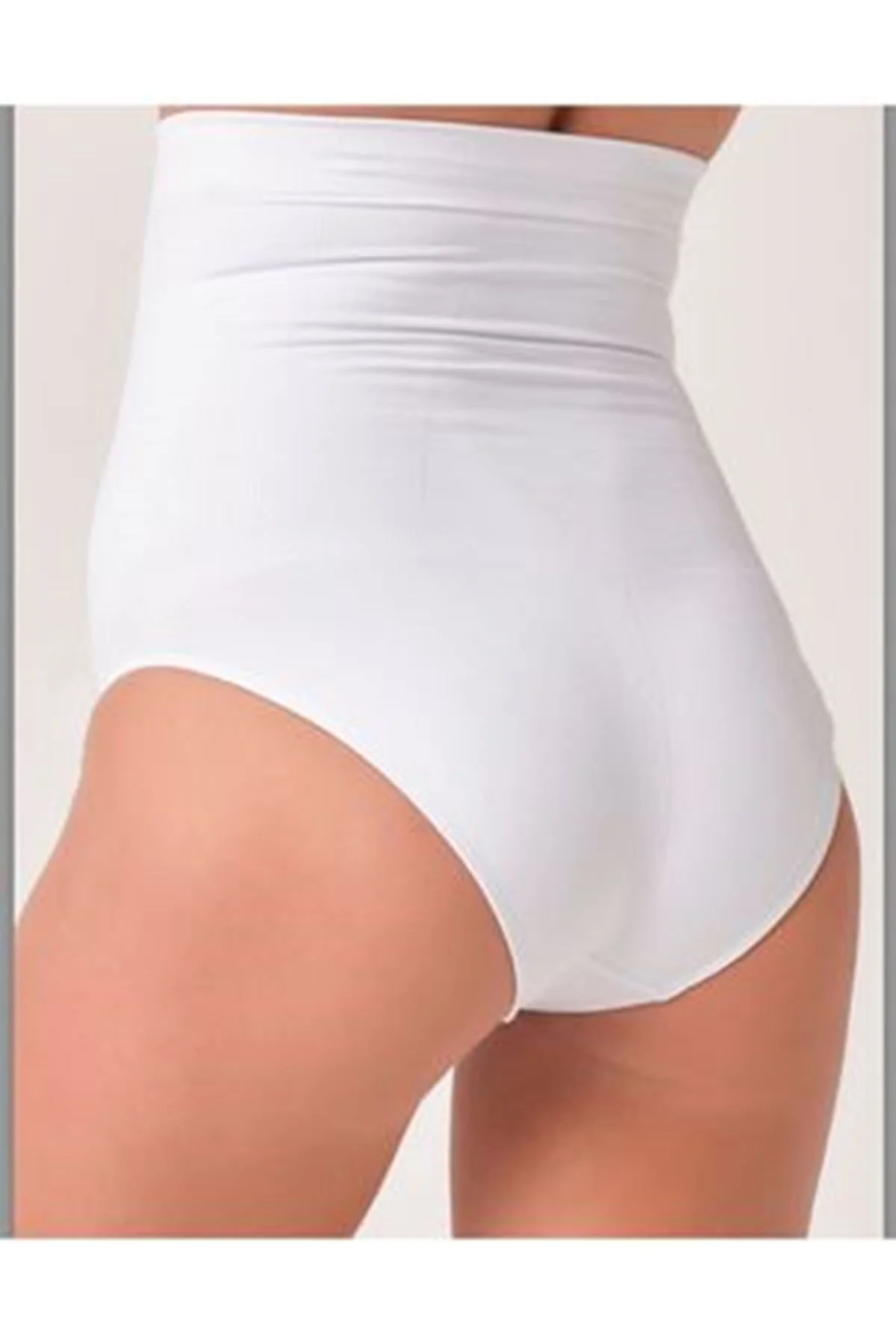 Beyaz Kadın Dikişsiz Slip Korse