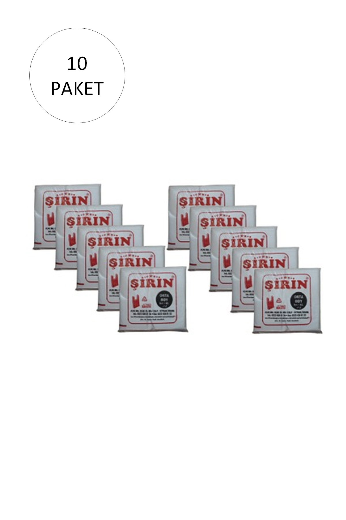 Just Cheap Store Beyaz Kalin Atlet Poşet Orta Boy 28X50 Cm 1 Kg 10 Paket (Takriben