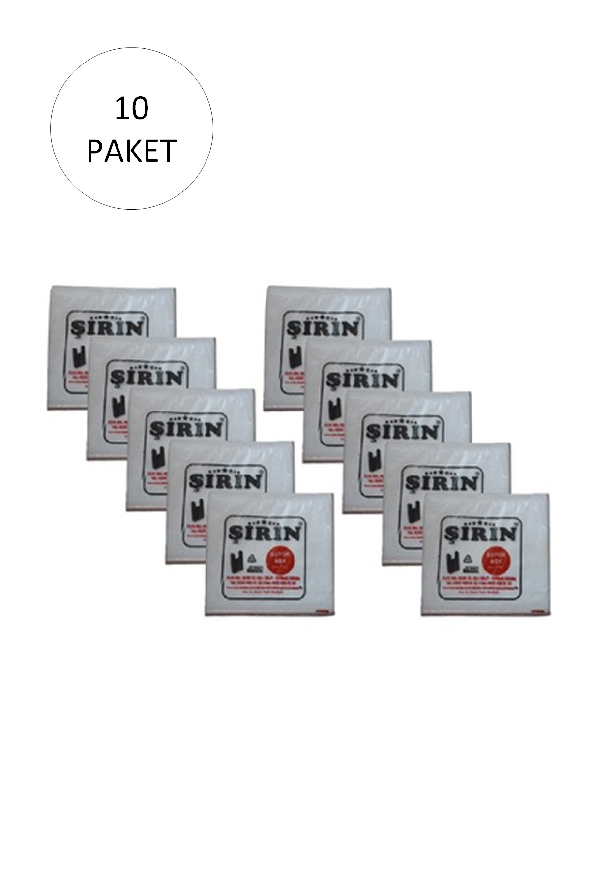 Just Cheap Store Beyaz Kalin Atlet Poşet Büyük Boy 30X57 Cm 1 Kg 10 Paket (Takribe