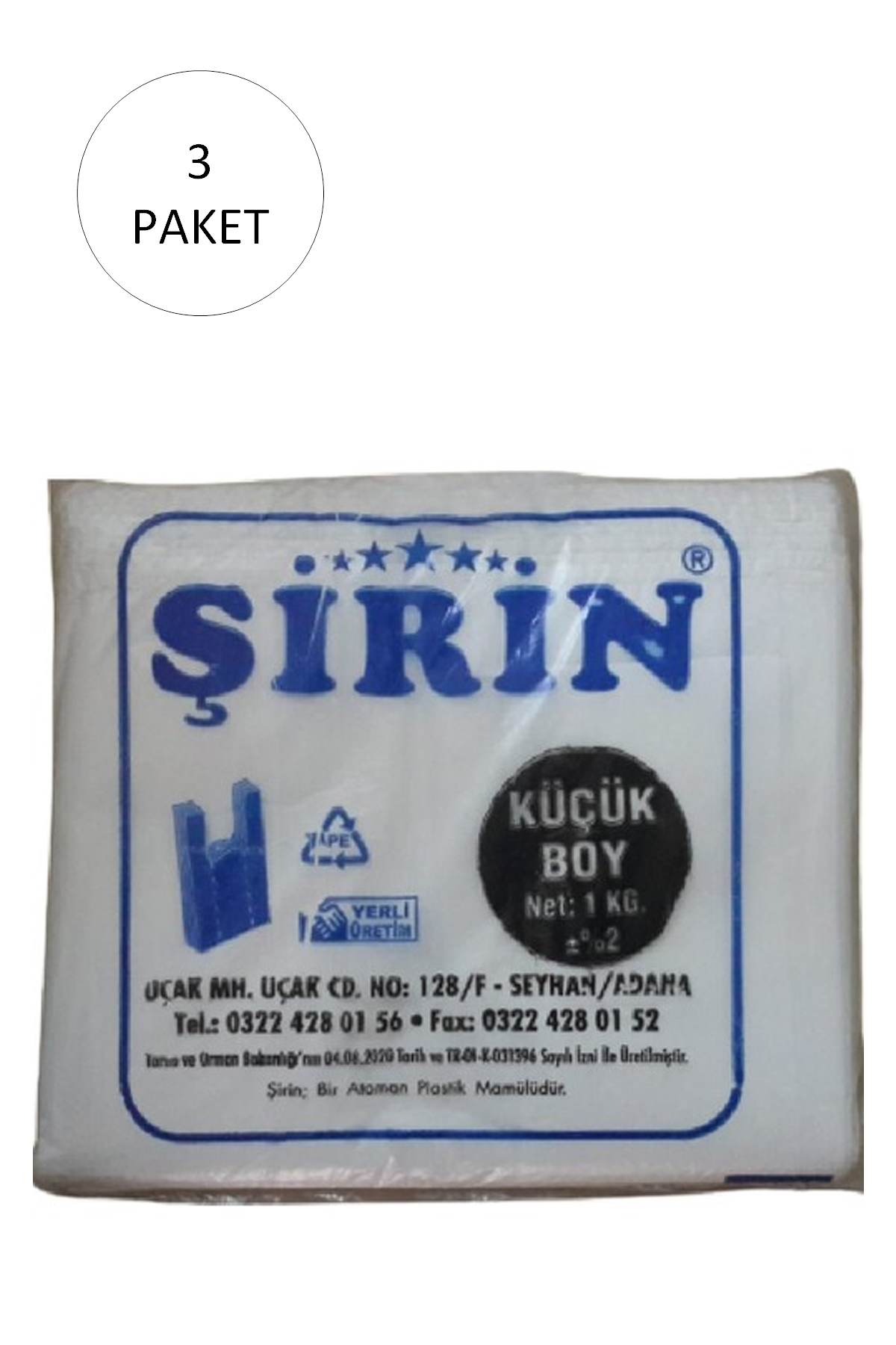 Beyaz Kalın Atlet Poşet Küçük Boy 25x45 Cm 1 Kg 3 Paket (Takriben
