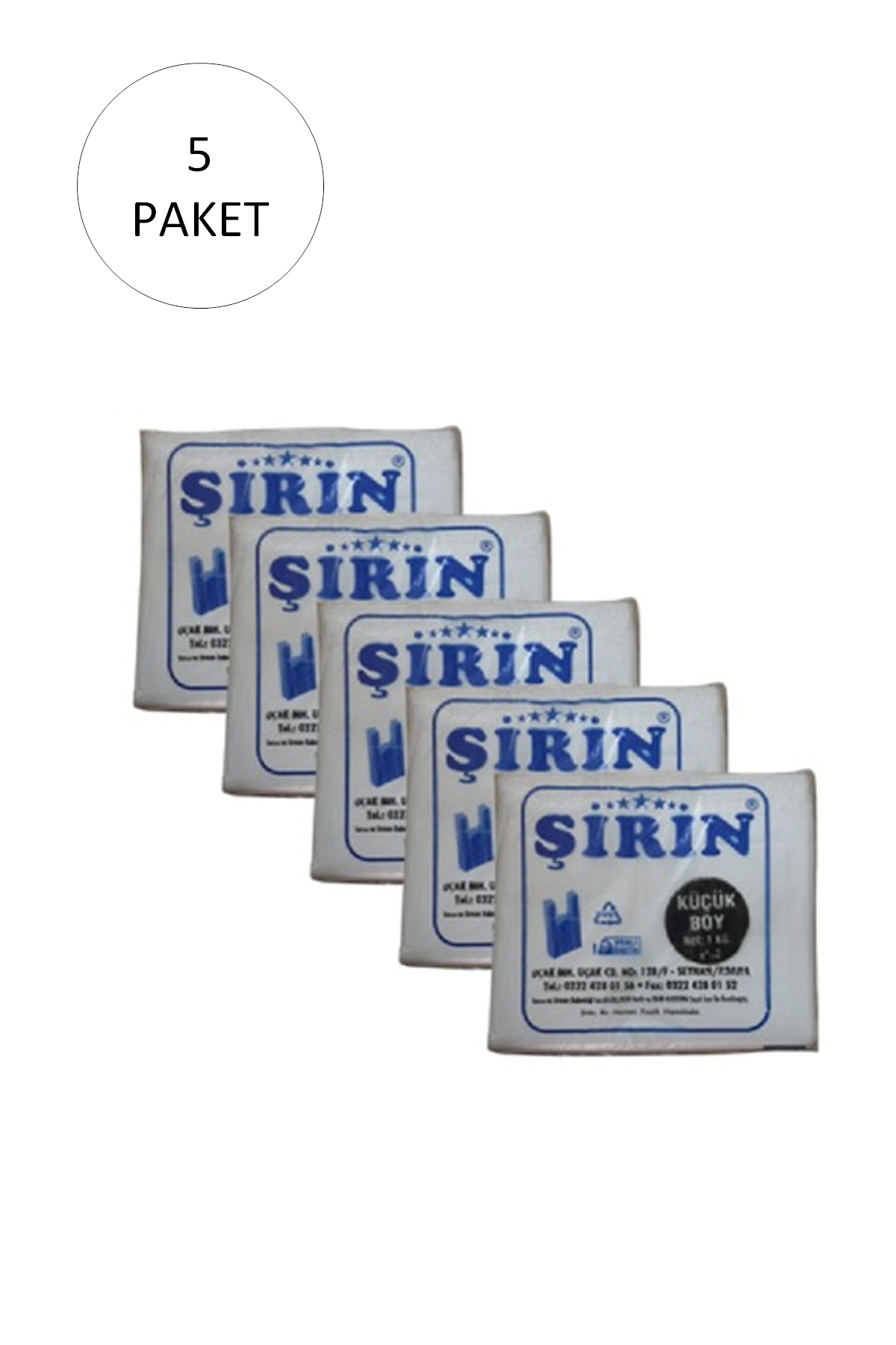 Just Cheap Store Beyaz Kalın Atlet Poşet Küçük Boy 25X45 Cm 1 Kg 5 Paket (Takriben