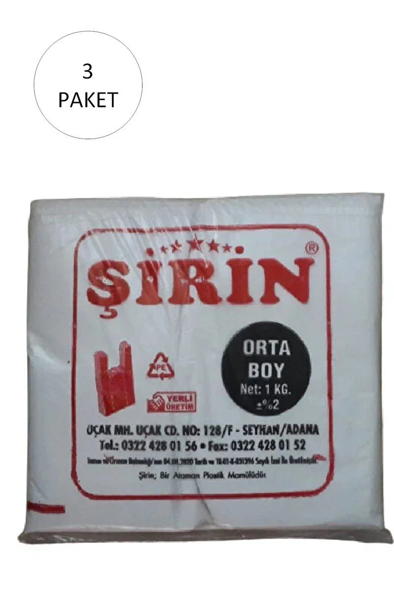 Beyaz Kalın Atlet Poşet Orta Boy 28x50 Cm – 1 Kg 3 Paket (Takriben 225 Adet) Fiyatı, Yorumları ve Özellikleri