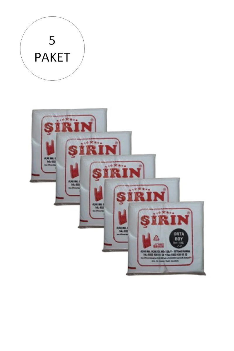 Beyaz Kalın Atlet Poşet Orta Boy 28x50 Cm - 5 Paket (Takriben 375 Adet) | Hışır Poşet Fiyatı, Yorumları ve Özellikleri