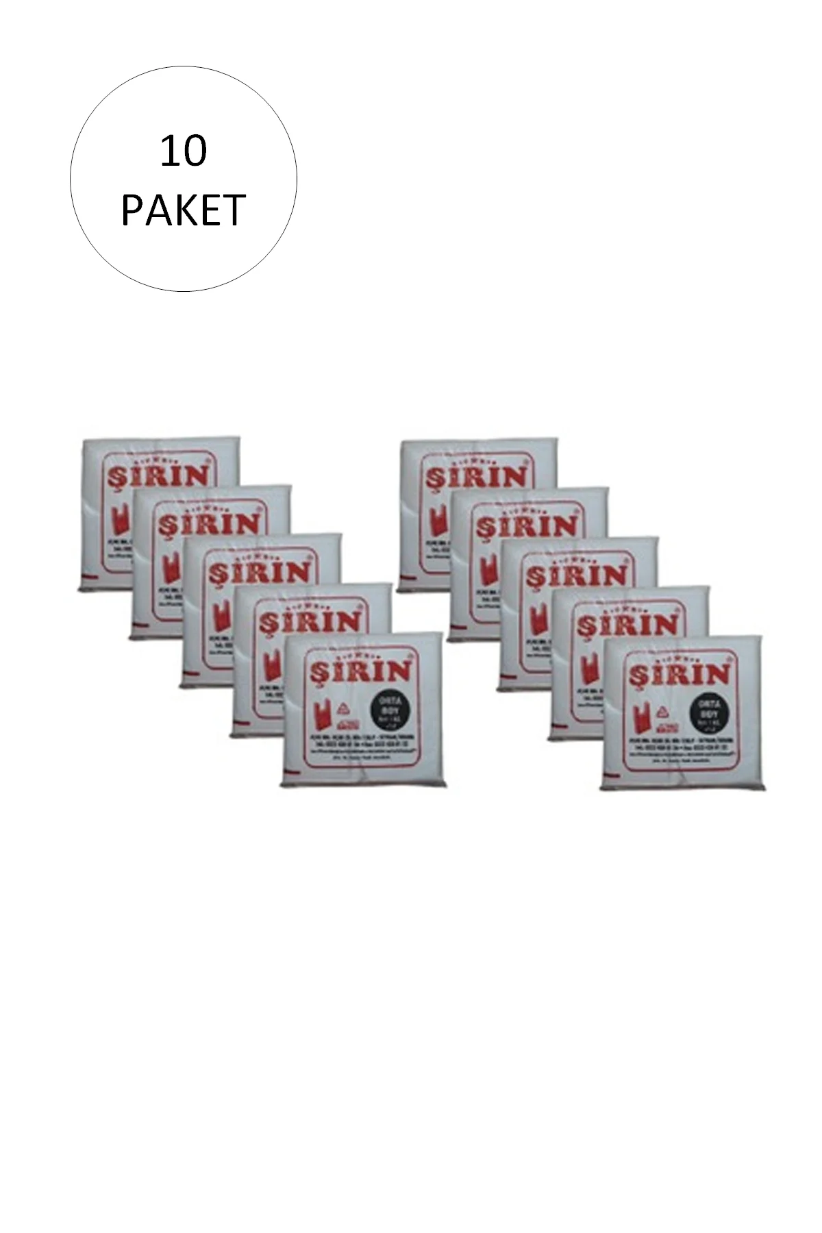 Beyaz Kalın Atlet Poşet Orta Boy 28x50 Cm 1 Kg 10 Paket (Takriben