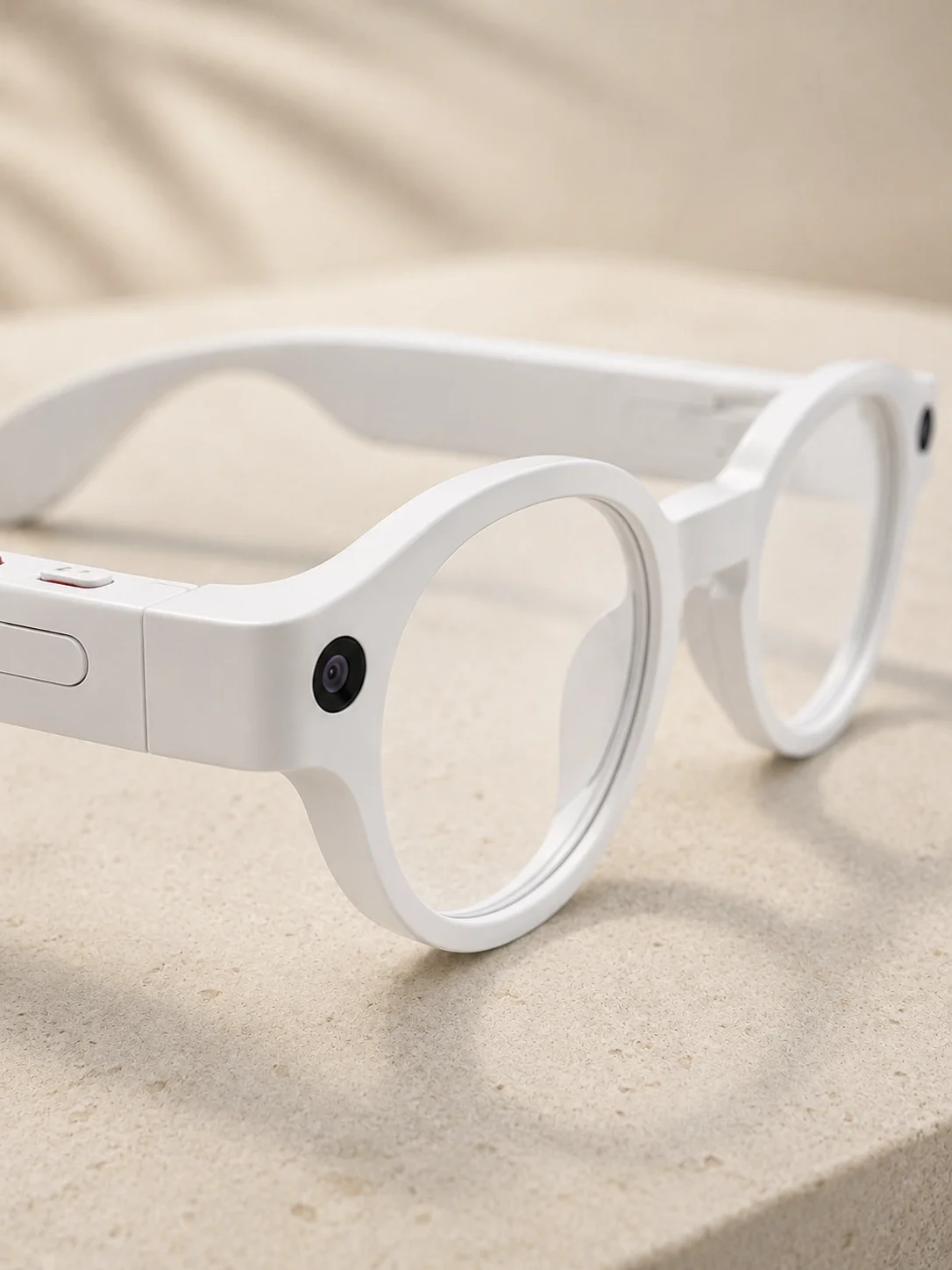 Beyaz Kameralı Akıllı Gözlük Yapay Zeka Görüntü Tanıma Bluetooth Müzik Telefon Görüşme Dokunmatik Kontrollü