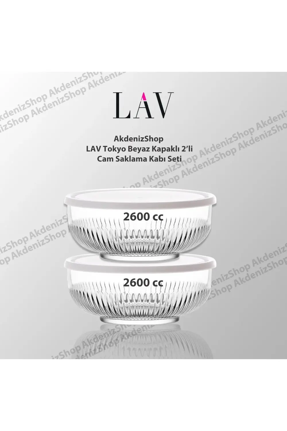 Lav Beyaz Kapak, En Büyük Boy İki Adet Tokyo Saklama Kabı