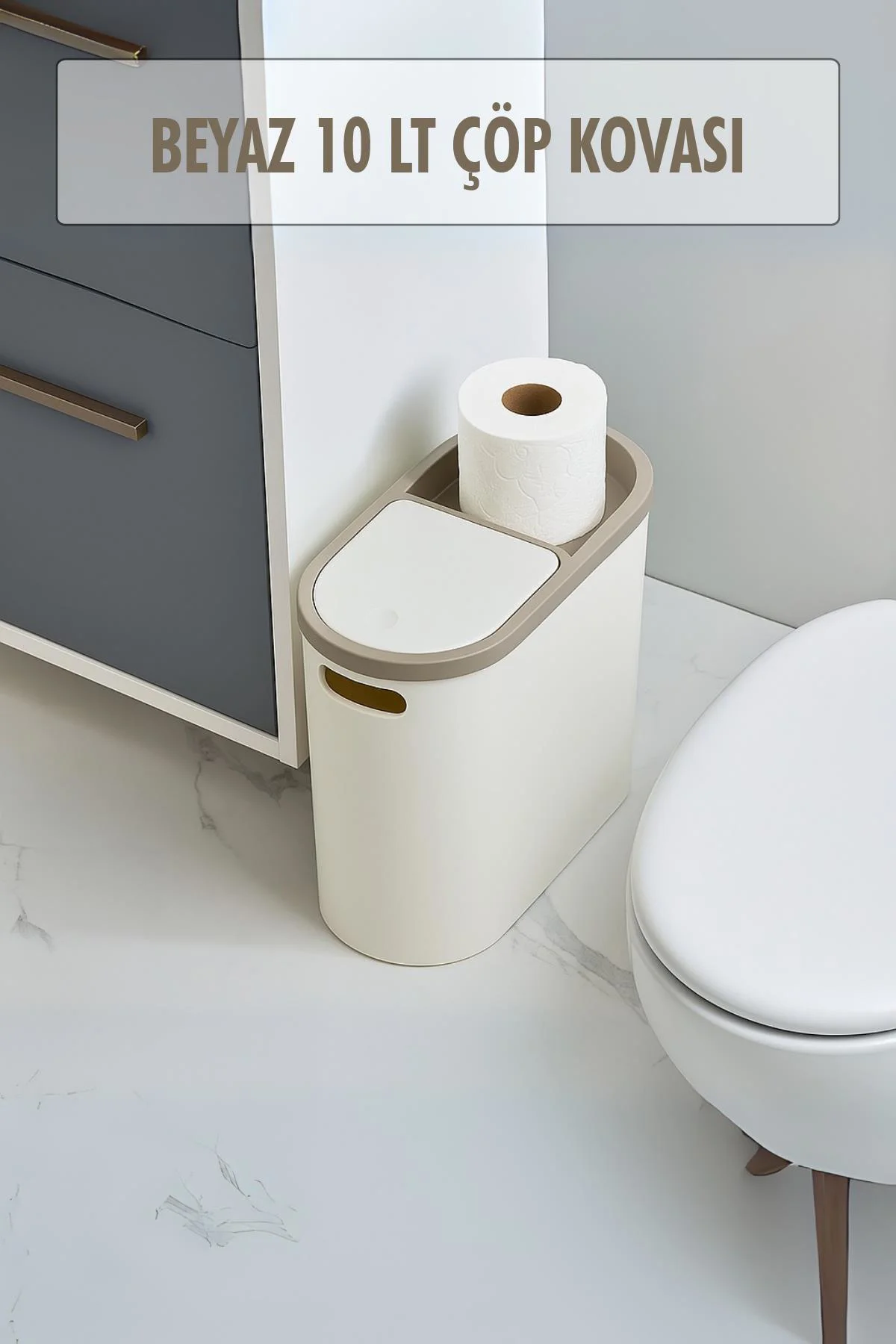 Beyaz Kapaklı WC Kağıtlıklı Çöp Kovası & Ofis Çöp Kovası 10 Lt Beyaz Kapaklı WC Kağıtlıklı Çöp Kovası & Ofis Çöp Kovası 10 Lt